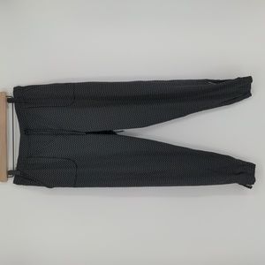 Albion Women's Dash Jetsetters Joggers Size Large Ankle Zip Drawstring Black